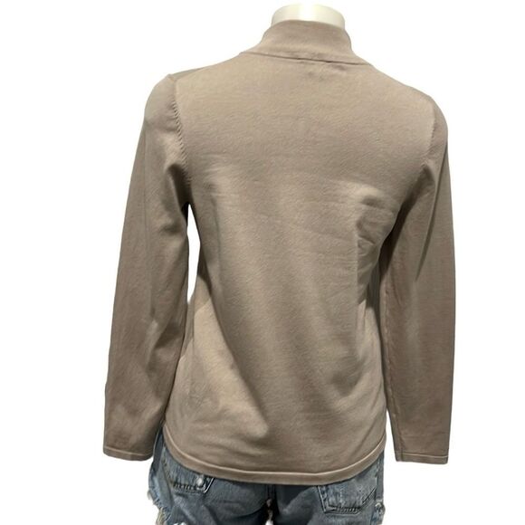Pendleton tan silk blend mock neck long sleeve sweater size small P - Picture 2 of 7